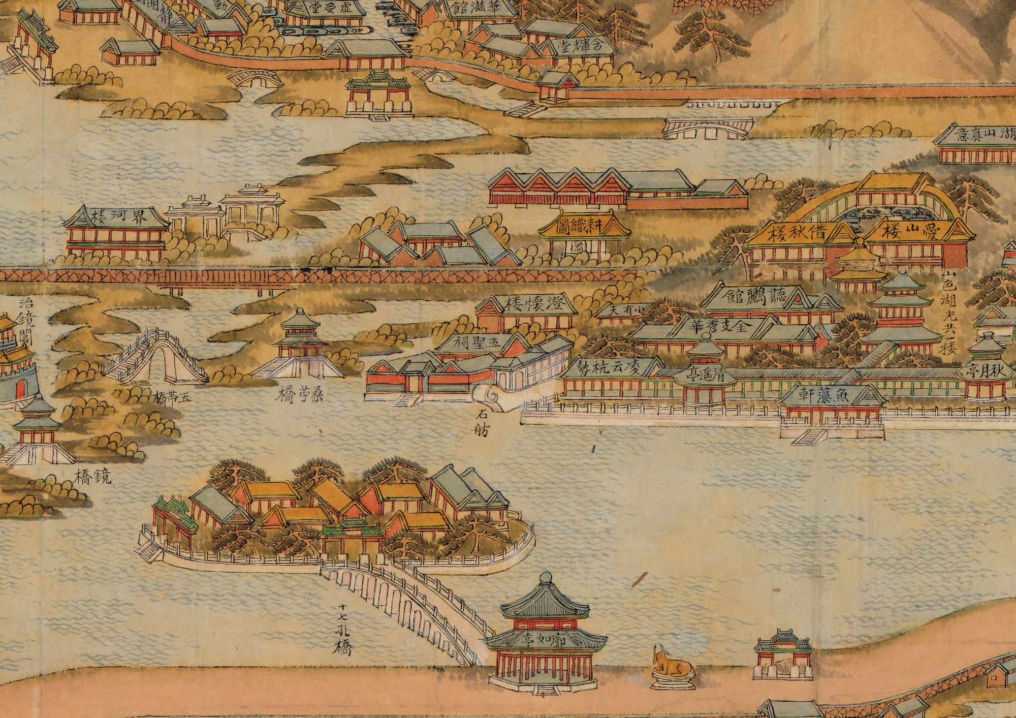 1888年北京颐和园八旗兵营地图