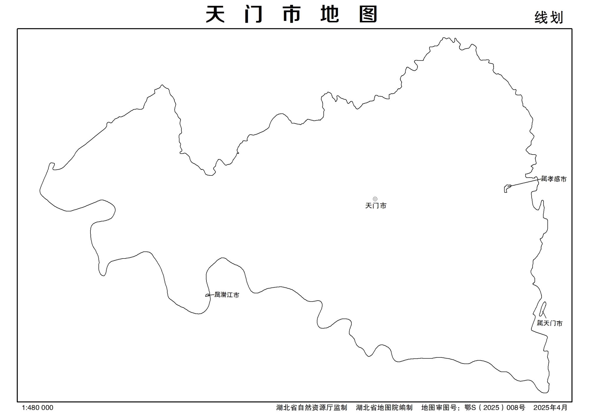 湖北天门市矢量地图最新电子版源文件下载