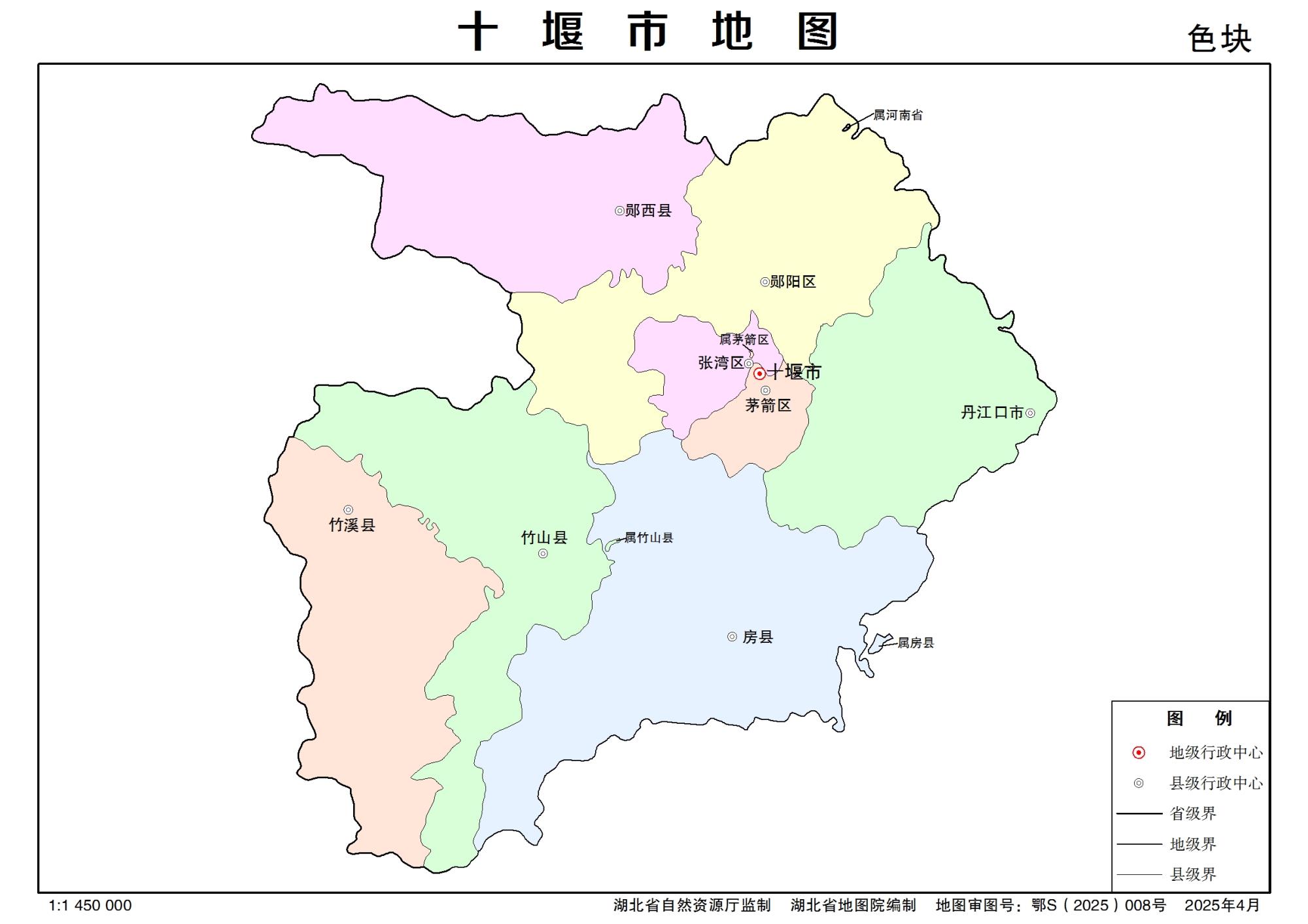 湖北十堰市地图最新电子版源文件下载
