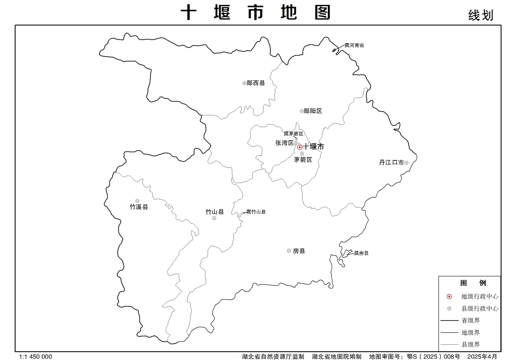 湖北十堰市地图最新电子版源文件下载