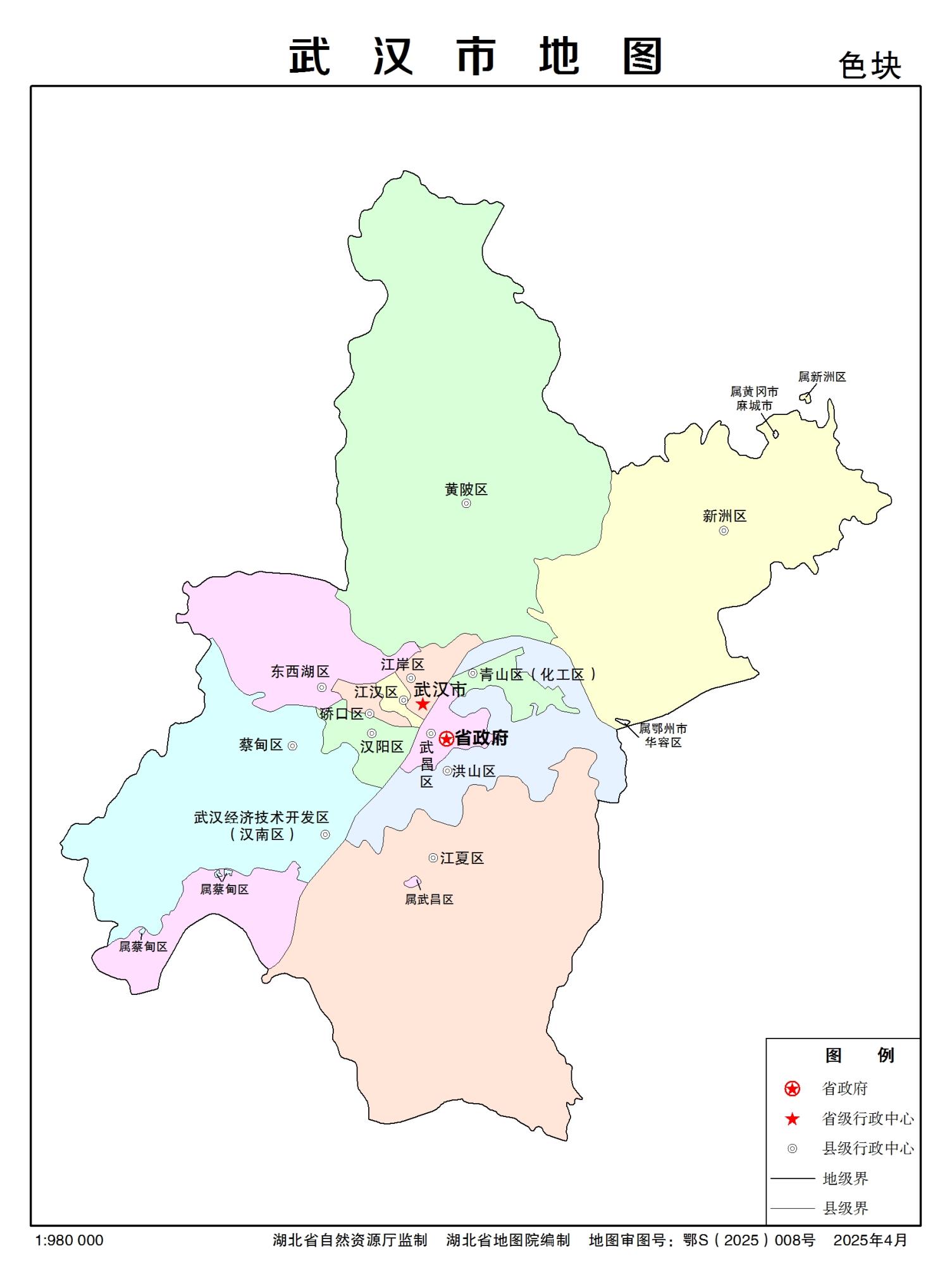 湖北省武汉市多类型新版矢量地图批量下载