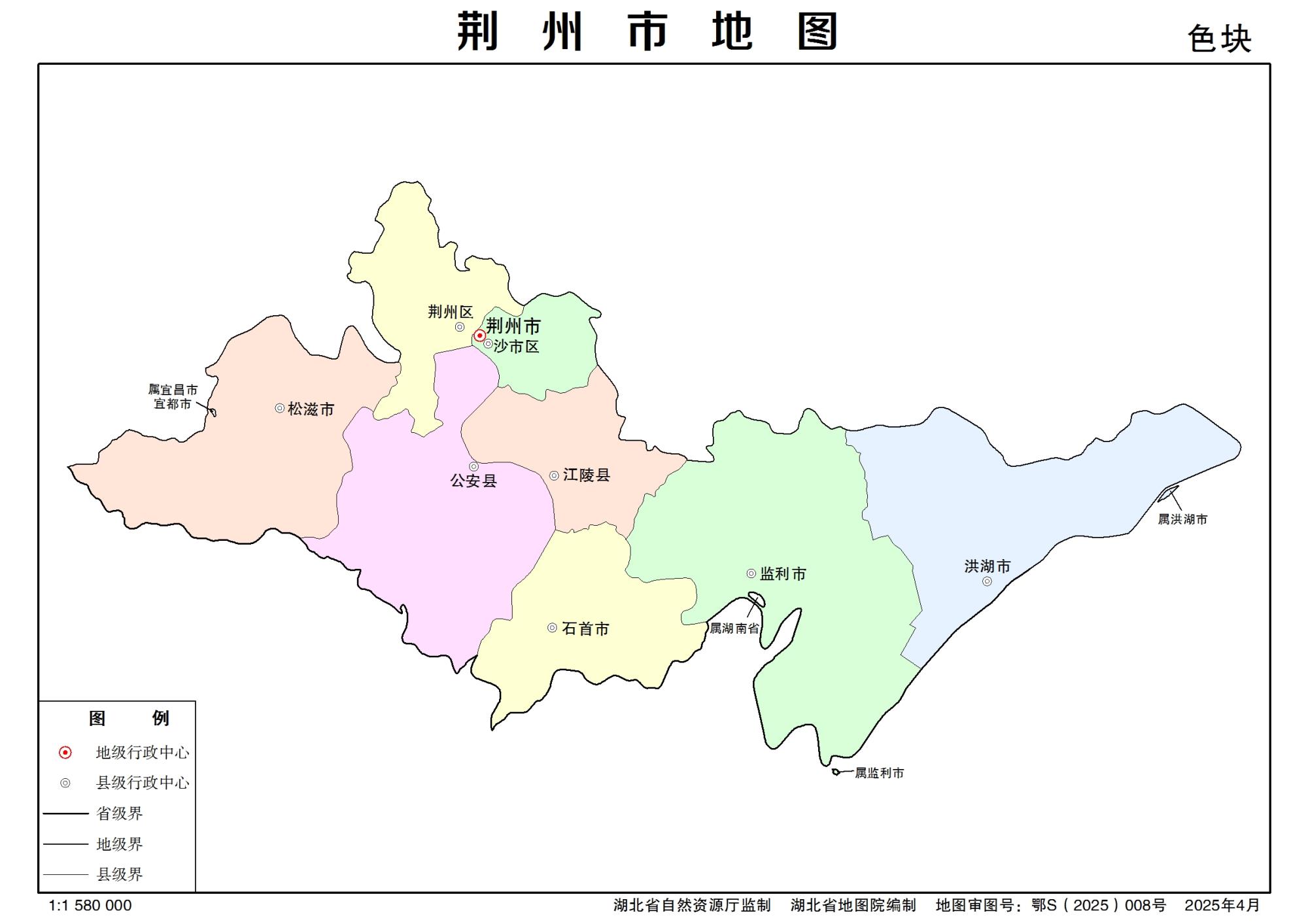 湖北省荆州市多类型新版矢量地图批量下载
