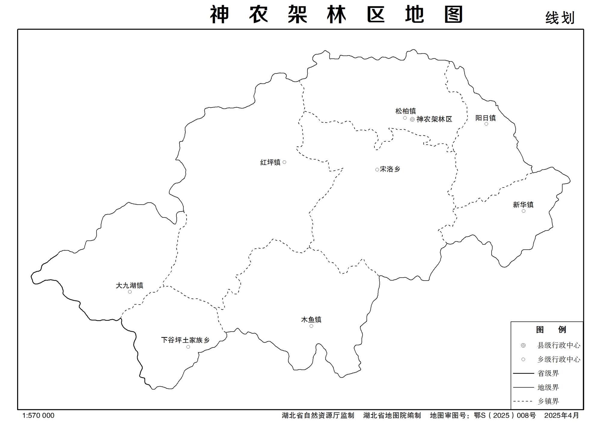 湖北神农架林区矢量地图最新电子版源文件下载