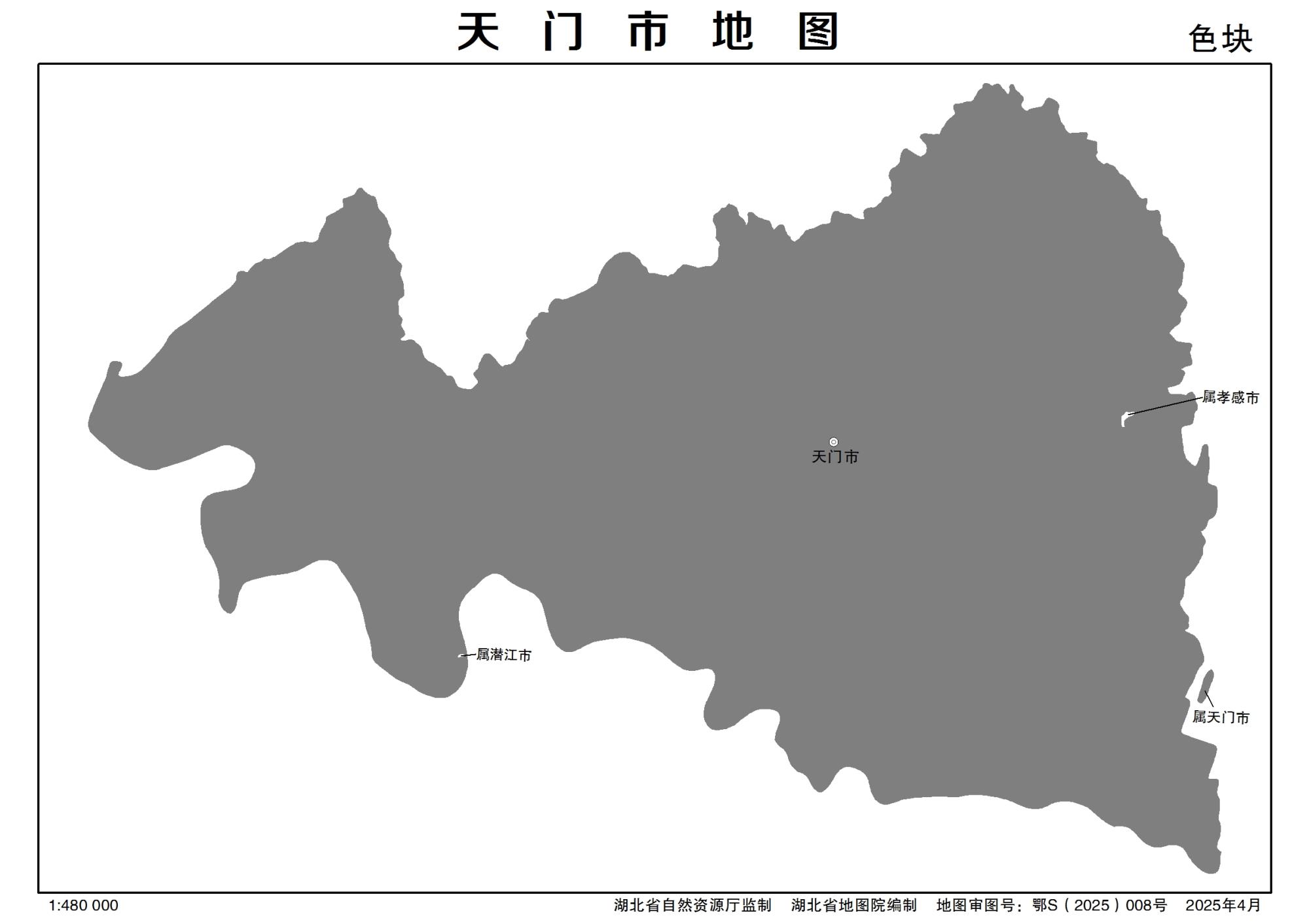 湖北天门市矢量地图最新电子版源文件下载