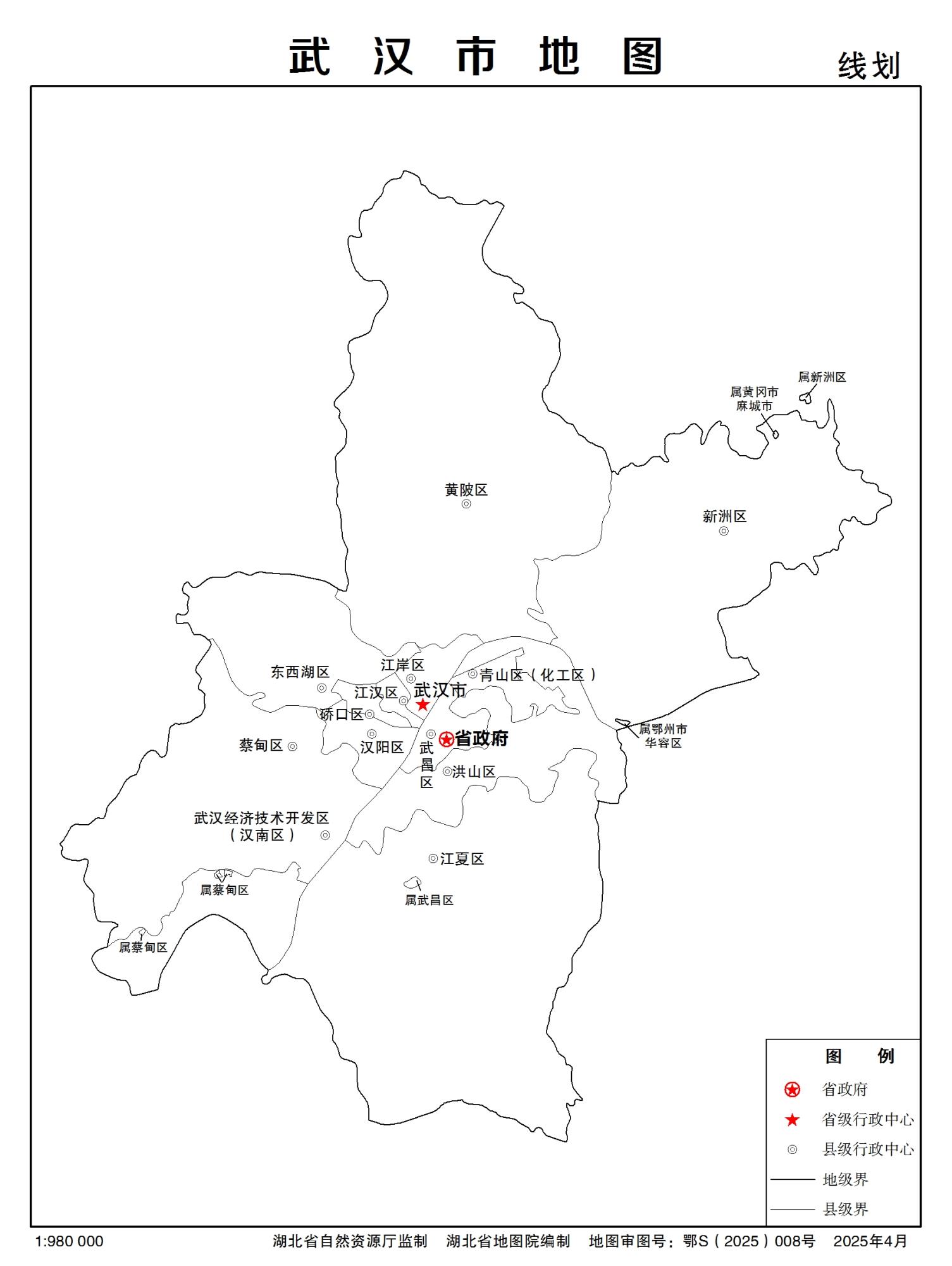 湖北省武汉市多类型新版矢量地图批量下载