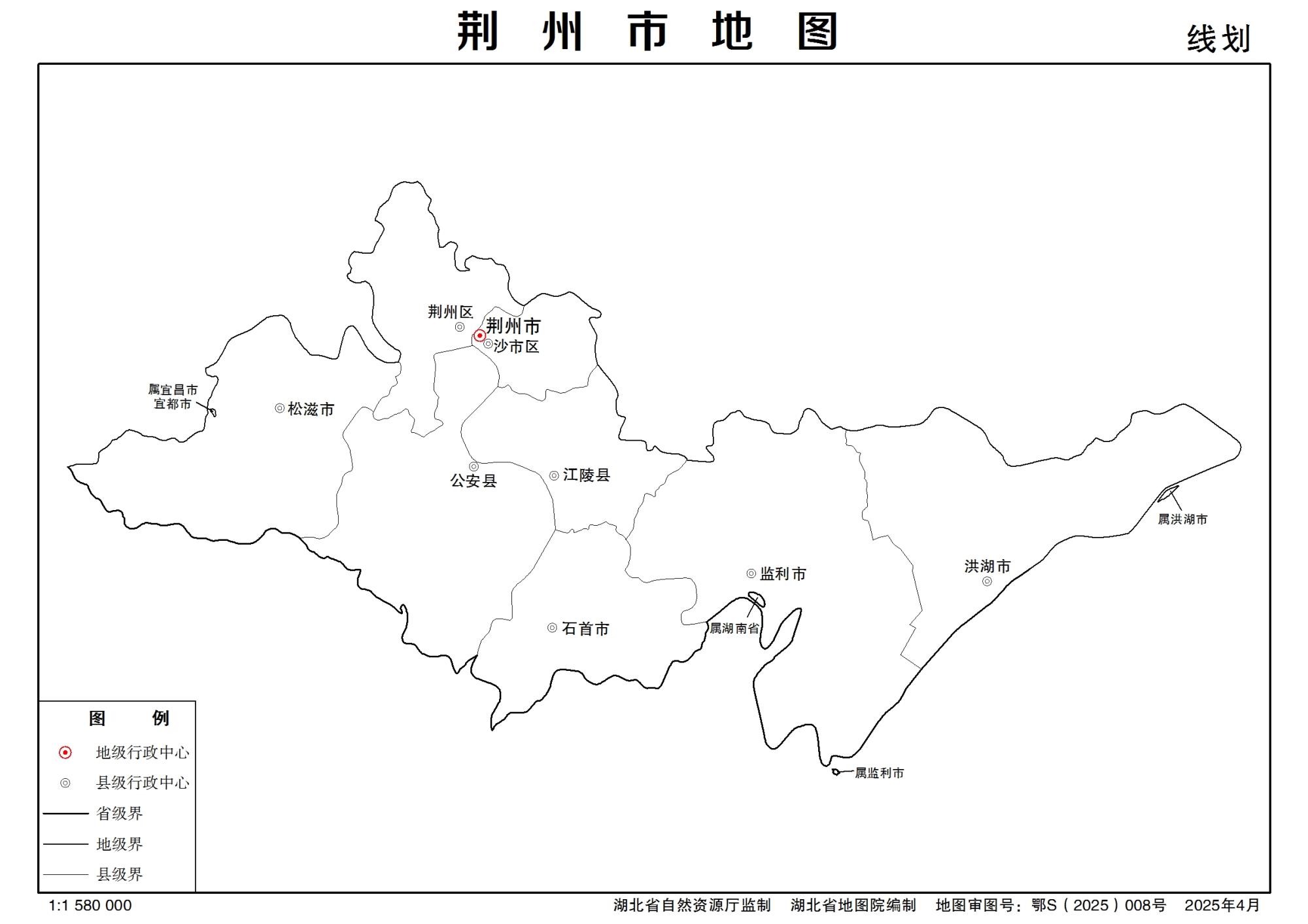 湖北省荆州市多类型新版矢量地图批量下载